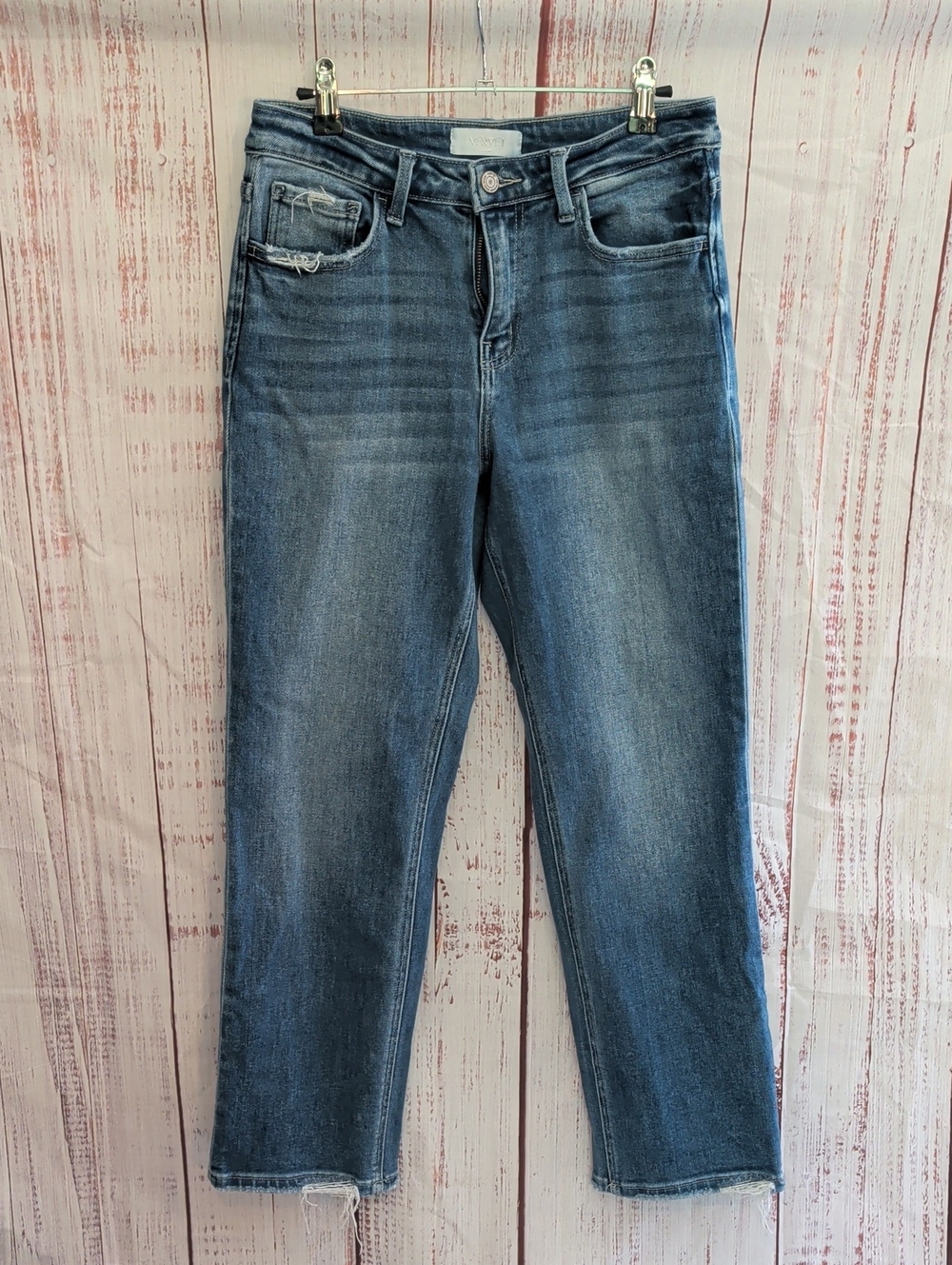 VERVET BY FLYING MONKEY Women's Straight Leg Jeans - Medium Blue Wash